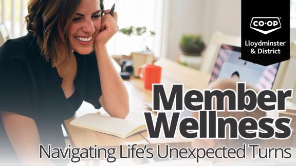 Smiling Woman looking at Child, text reads Member Wellness Navigating Life's Unexpected Turns